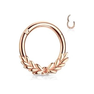 Šperky4U zlacený ocelový piercing do nosu tragus helix septum NS0040-RD
