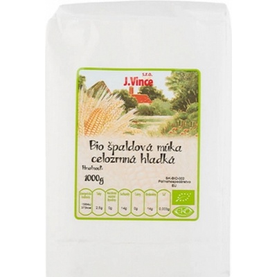 J.VINCE Špaldová mouka celozrnná hladká BIO 1 kg