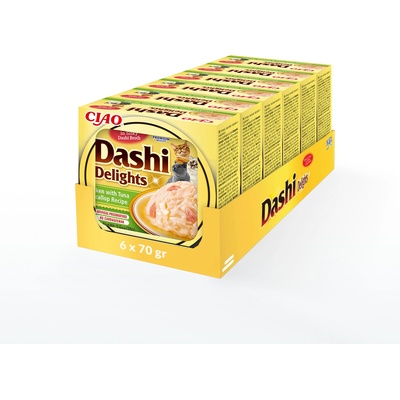 Inaba Foods DASHI допълнителна храна за котки - бульон с вкус на пилешко и риба тон 70 г