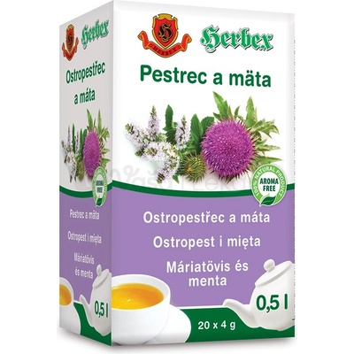 Herbex Silybum a Mäta 20 x 4 g