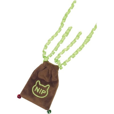 Nobby hračka pro kočky plyšový váček s doplnitelným catnipem a rolničkami 9/20 cm