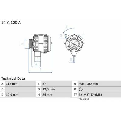 BOSCH Alternátor 0 986 083 300