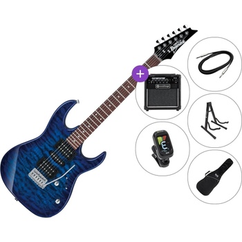 Ibanez GRX70QA-TBB SET 2 Transparent Blue Burst Електрическа китара