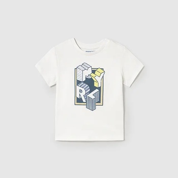 MAYORAL Тениска къс ръкав basic в бял цвят за мини момче Майорал