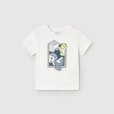 MAYORAL Тениска къс ръкав basic в бял цвят за мини момче Майорал