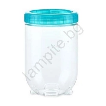 UTC Кутия за храна interlock 0, 7 л тюркоаз/прозрачна (ut0095)