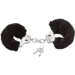  Белезници с черен пух Love cuffs