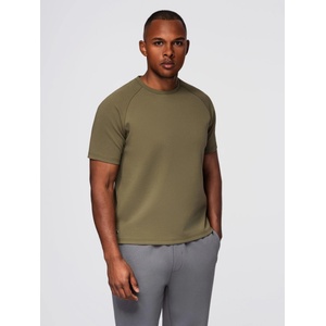 Ombre Clothing Мъжка тениска COMFORT FIT с реглан ръкави - маслинена V4 OM-TSCT-0240 Ombre Clothing Ombre Clothing | Zelen | МЪЖЕ | S