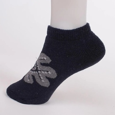 Дамски термо терлици в тъмносиньо със снежинка