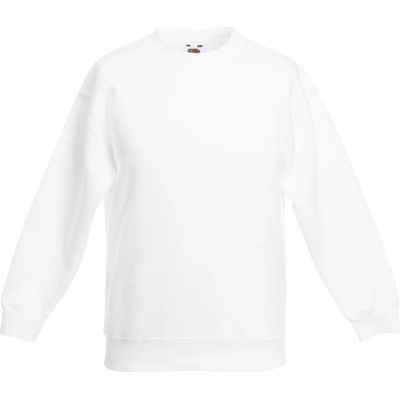 Fruit of the Loom mikina Classic Kids Set-In Sweat white