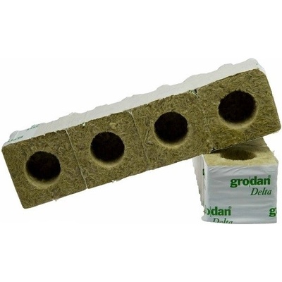 Grodan Pěstební kostka velká 100x100x65mm s velkou dírou 1 ks