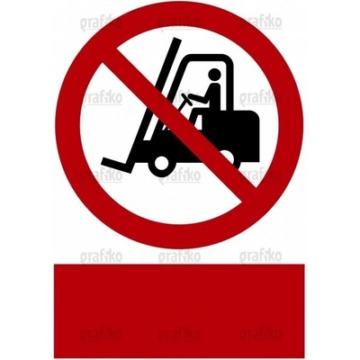 Grafiko | Zákaz vjezdu motorových vozíků - Text obrázku (tabulka s vlastním textem), Materiál Magnetická fólie, Rozměr 210x148mm