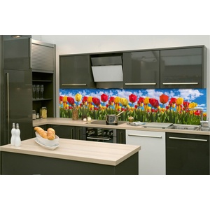 DIMEX ART Фототапет за кухня - поле с лалета 260 x 60 см