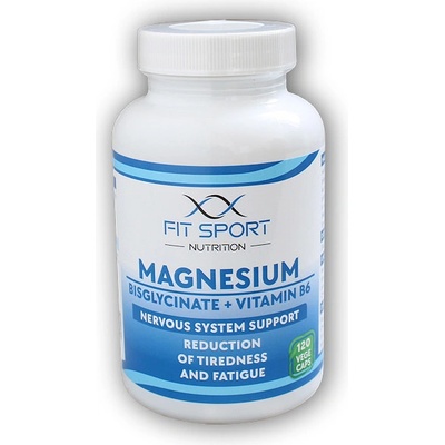 FitSport Nutrition Magnesium Bisglycinate + Vitamin B6 120 vege caps