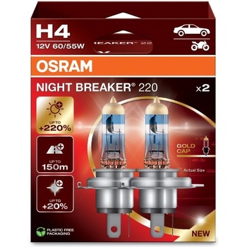 OSRAM H4 OSRAM Night Breaker Laser +220% 64193NB220-2HB 2бр (3702)