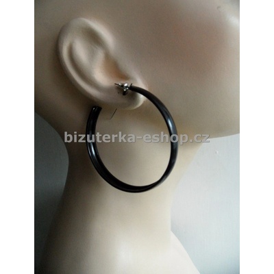 Bizuterka-eshop.cz naušnice kruhy černé BZ-05762