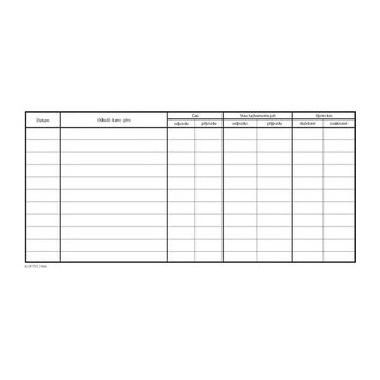 Kniha jízd firemního vozidla, 21 × 10 cm, 32 listů