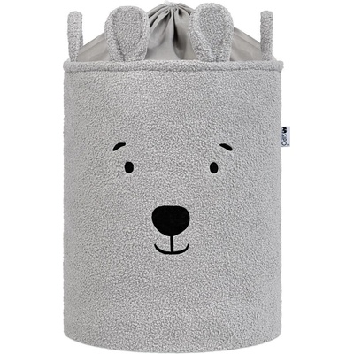 SIPO Букле кош за съхранение на играчки Sipo - XL с връзка, сиво мече (PAT72927)