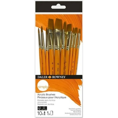 Daler Rowney Súprava štetcov pre akryl SIMPLY, 10-dielna