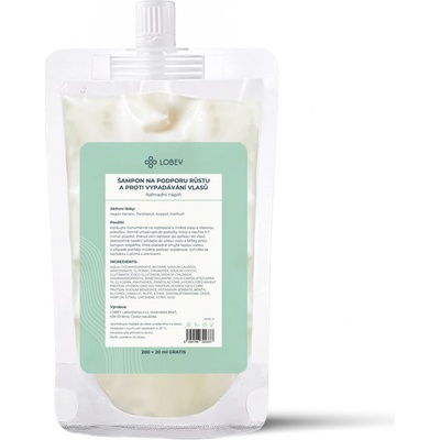 LOBEY® Classic Šampon na podporu růstu a proti vypadávání vlasů 200 ml
