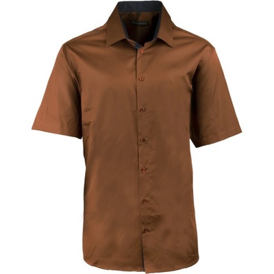Assante košile slim krátkýrukáv non iron bronzová 40241