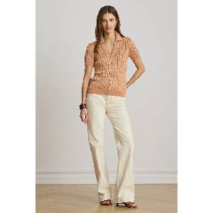 Ralph Lauren пуловер с къси ръкави дамски с вискоза (200P14041) - answear - 332,30 лв
