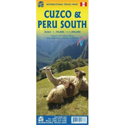 mapa Cuzco Region, Machu Picchu 1:1,400 t. / 1:90 t.