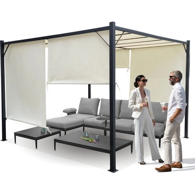 Tomido Zahradní pergola, terasový altán, 3x3x2 m s roletami, SP0836 J-SP0836