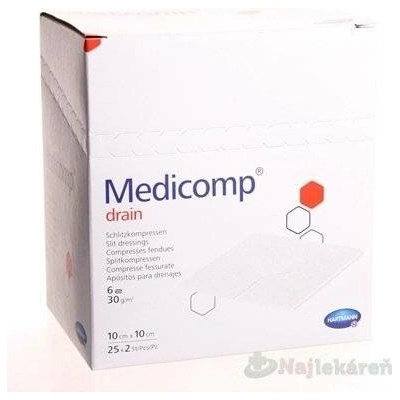 Medicomp Drain 10 x 10 cm bal 25 x 2 ks 4215355