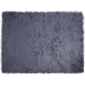 vidaXL Изкуствен килим от кожи Антрацит 240 x 340 см Полиестер (42021596)