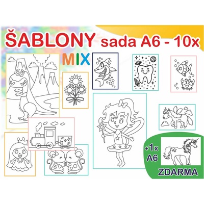 Radost v písku Sada šablon 11x A6 mix – Zboží Mobilmania