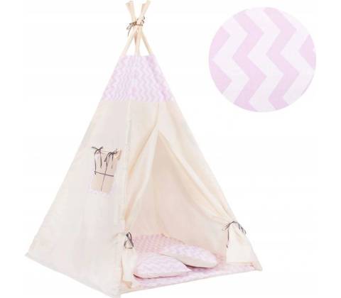 SPRINGOS Teepee Růžový Zigzag