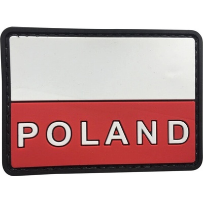 WARAGOD Nášivka 3D Poľsko text 7.5x5cm