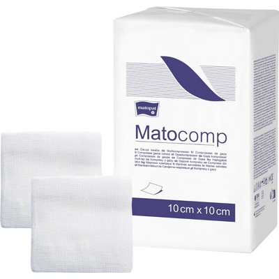 Matocomp komprese z gázy 10 x 10 cm 100 ks