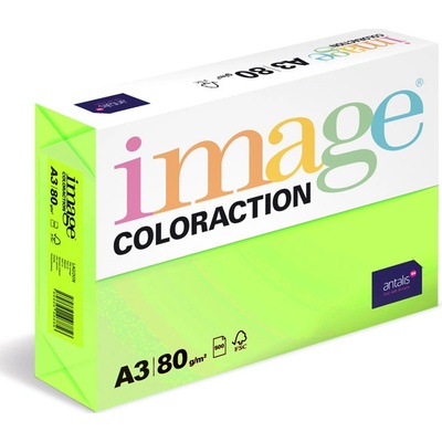 ANTALIS Barevný papír Image Coloraction A3 80g reflexní zelená 500 ks 119161
