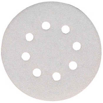 MAKITA P-33417 Brúsny papier K-320 / D-125mm (8 otvorov, na lak / farbu, kov, drevo ) (v balení: 10ks) - MAKITA P-33417