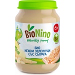 BioNino Био пюре BioNino - Зеленчуци със сьомга, 6 м+, 190 g (BN2416) - baby