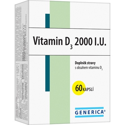 Generica Vitamin D3 2000 I.U. 60 kapslí