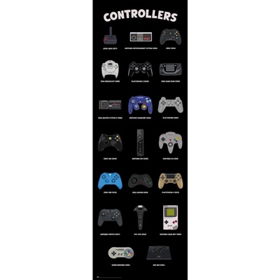 Plagát Gaming - Controllers 53 x 158 cm