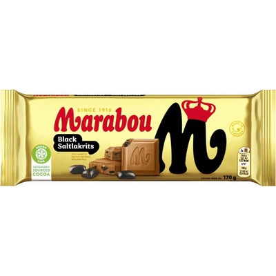 Marabou mléčná čokoláda se slanou lékořicí 170 g