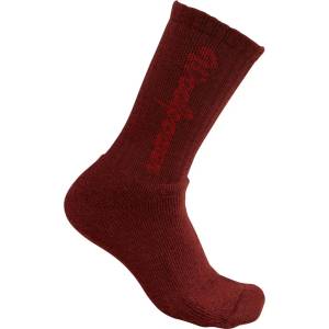 Woolpower Детски спортни чорапи Woolpower Kids Socks 400 Logo Sports socks - Rust Red - размер 22-24 (EU) (201-0261-0911)