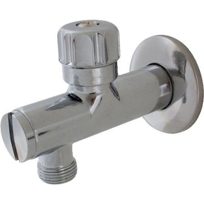 Steno Ventil rohový 3/8"x1/2" vřetýnkový s filtrem a růžicí 1116