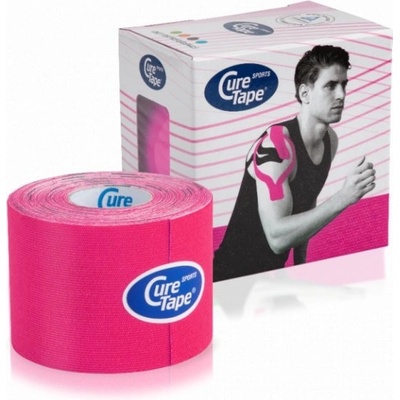 CureTape SPORTS tejpovací kineziologická páska růžová 5 cm x 5 m