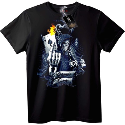 NOONEBRAND Тениска Смъртта Игра приключи - 7XL, Black