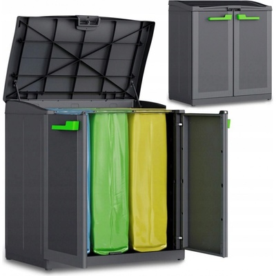 Keter Compact Store Recyklačný kôš - sivý 99612