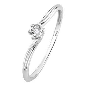 Bliss Диамантен пръстен от бяло злато Bliss 20101415 (20101415)