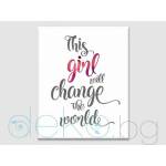 Картина от канава This girl will change the world (35021)