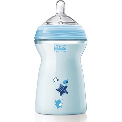Chicco kojenecká láhev Natural Feeling modrá rychlý průtok 330ml