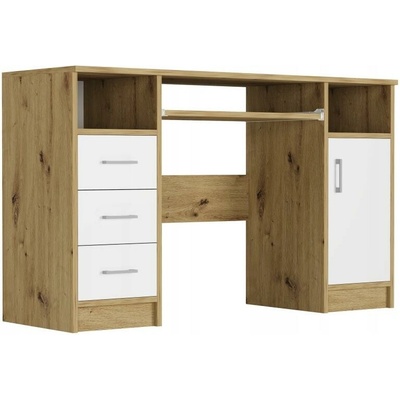 Framire Psací stůl počítačový 120 cm zásuvky skříňka FRAMIRE N-11 artisan mix