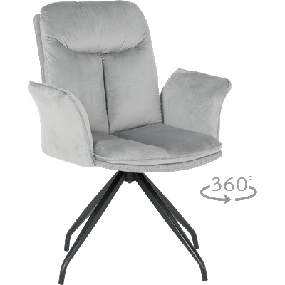 Carmen Трапезен стол marlow - бледо сив bf 2